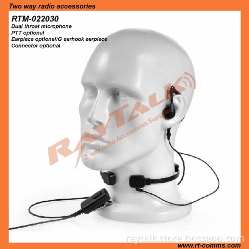 Two Way Radio G Earhook Earpiece Throat Microphone